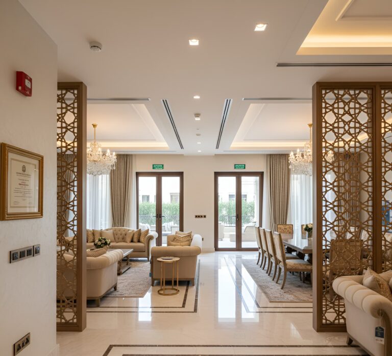 Luxury Dubai villa interior renovation fully compliant with Dubai Municipality regulations