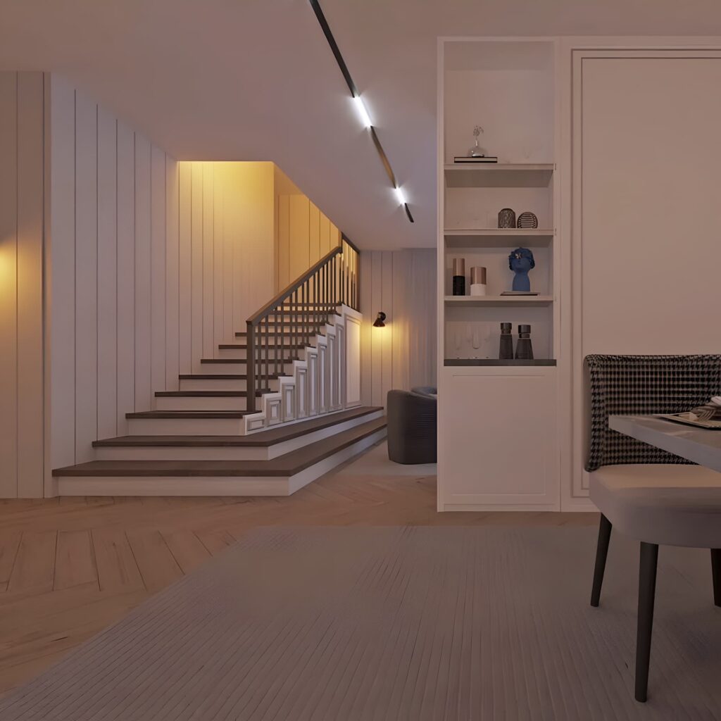 Modern biophilic interior design in Dubai home